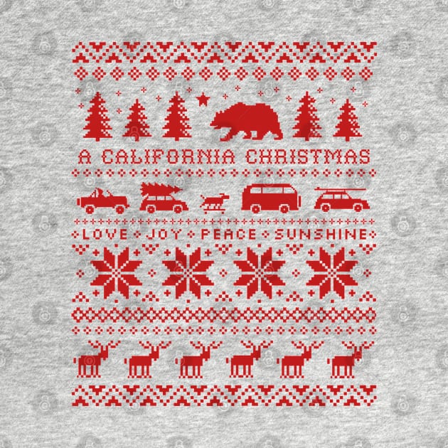 California Christmas Holiday Pattern | Cute Xmas by Coffee Squirrel